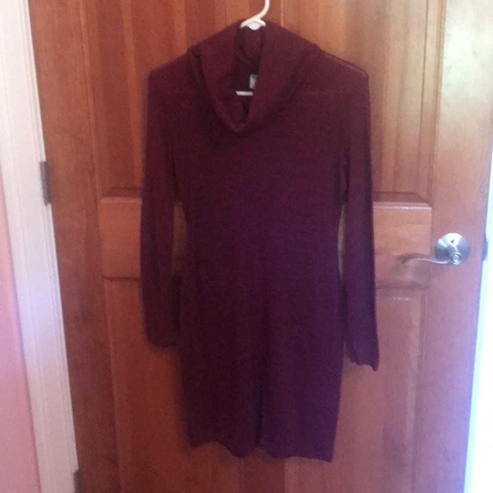 Old Navy Maroon cowl neck dress
